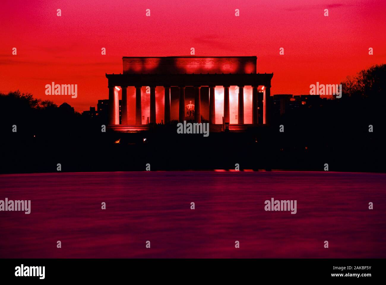 Lincoln Memorial in der Dämmerung, Washington DC, USA Stockfoto