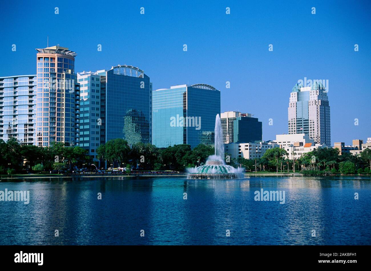 Waterfront Gebäude, Orlando, Florida, USA Stockfoto