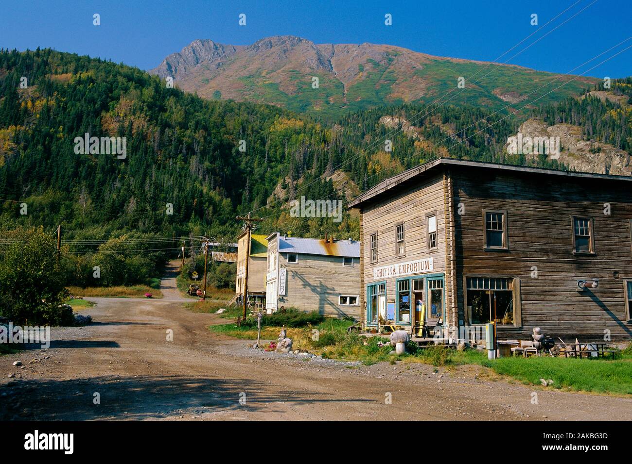 Verlassene Minenstadt, Alaska, USA Stockfoto