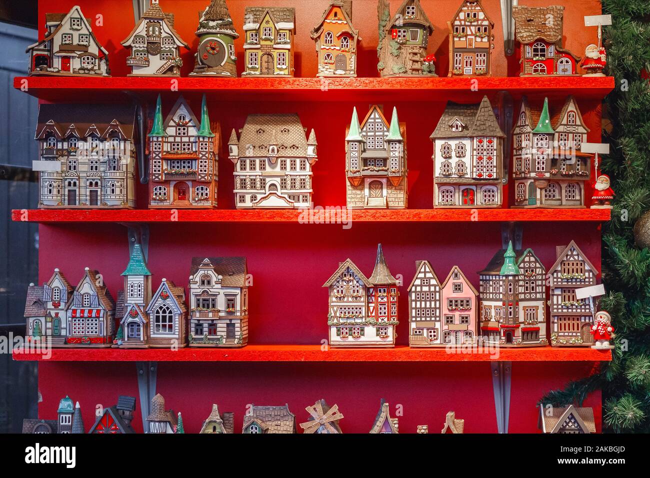 Weihnachten Souvenirs auf der Weihnachtsmarkt Winter Wonderland von London Stockfoto