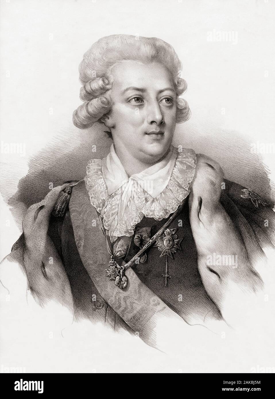 Gustav III., 1746 - 1792, König von Schweden. Stockfoto