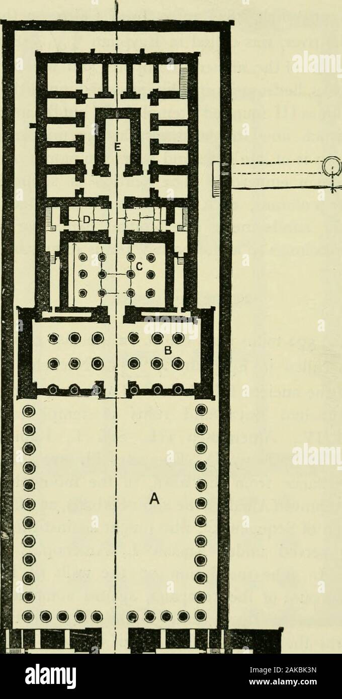 Der Nil: Hinweise für Reisende in Ägypten. Zeitraum, aber ist interessant. El-Kab. El-Kab, 502 km von Kairo entfernt, am Ostufer des theriver, wurde in der Ägyptischen f^J® Necheb genannt; Es marksthe Ort der antiken Eileithyias. Es war eine Stadt hierin sehr alten Tage, und die Ruinen von Tempeln byThothmes IV. und Amenhotep III., Seti I., Ramses II. und Ramses III., Ptolemäus IX. Euergetes 11. sind noch sichtbar. ein wenig weit weg von der Stadt, in die Berge, ist der thetomb Aahmes (Amasis), dem Sohn von Abana, ein Offizier der Herrschaft von bornin Seqenen-Ra, die sich gegen die Hyksos gekämpft, und wer diente unter xmasis Stockfoto