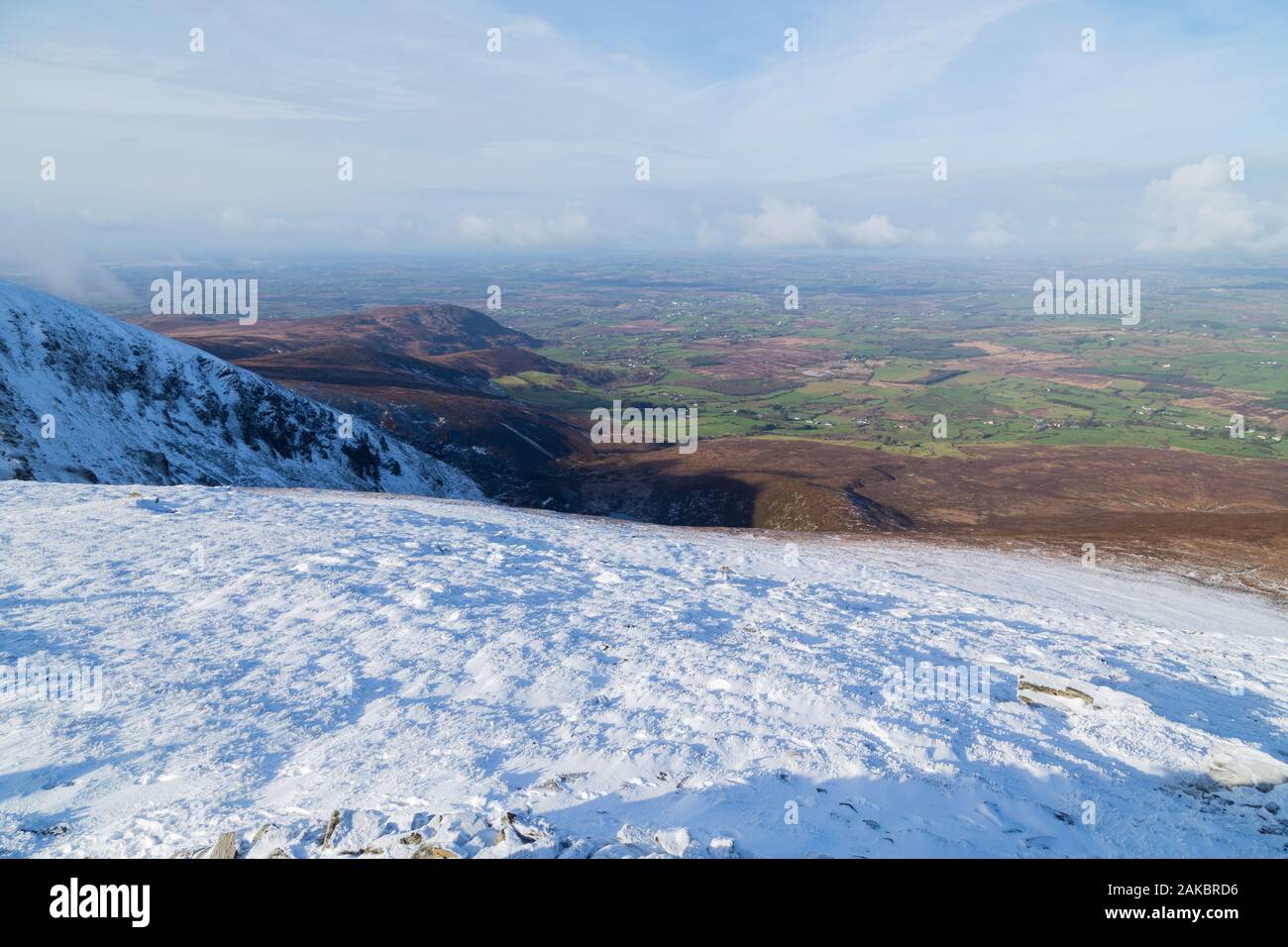 Schnee in die Brüste von Anu, Co Kerry, Irland Stockfoto