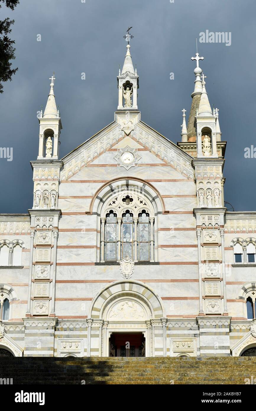 Italien, Ligurien, Riviera Ligure, Naturpark Portofino, Sanctuary di Montallegro (Santuario di Montallegro) Stockfoto