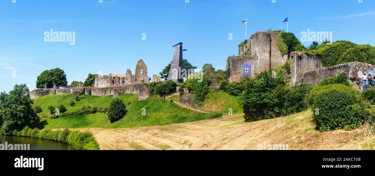 Frankreich, Vendee, Tiffauges, das Schloss Stockfoto