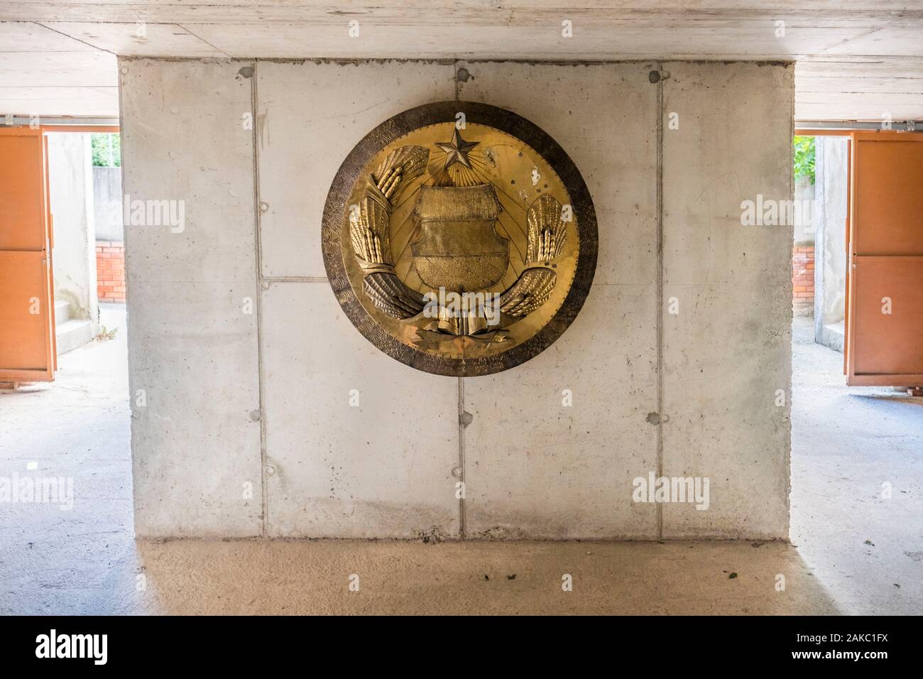 Ungarn, Ungarn, Budapest, Szobor Park oder Memento Park umfasst alle antiken Statuen zur Ehre des Kommunismus in der ungarischen Hauptstadt errichtet. Stockfoto