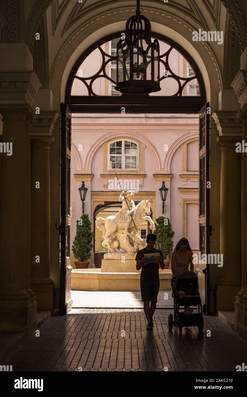 Die Slowakei, Bratislava, das historische Zentrum, den Innenhof Innenraum Stockfoto