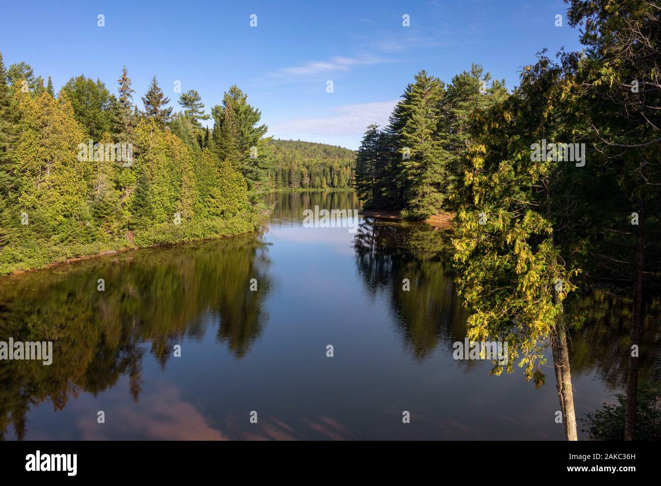 Kanada, Provinz Quebec Shawinigan Mauricie Region, Stadt, La Mauricie Nationalpark Kanadas, Shewenegan Recreation Area in der Nähe von Wapizagonke See Stockfoto