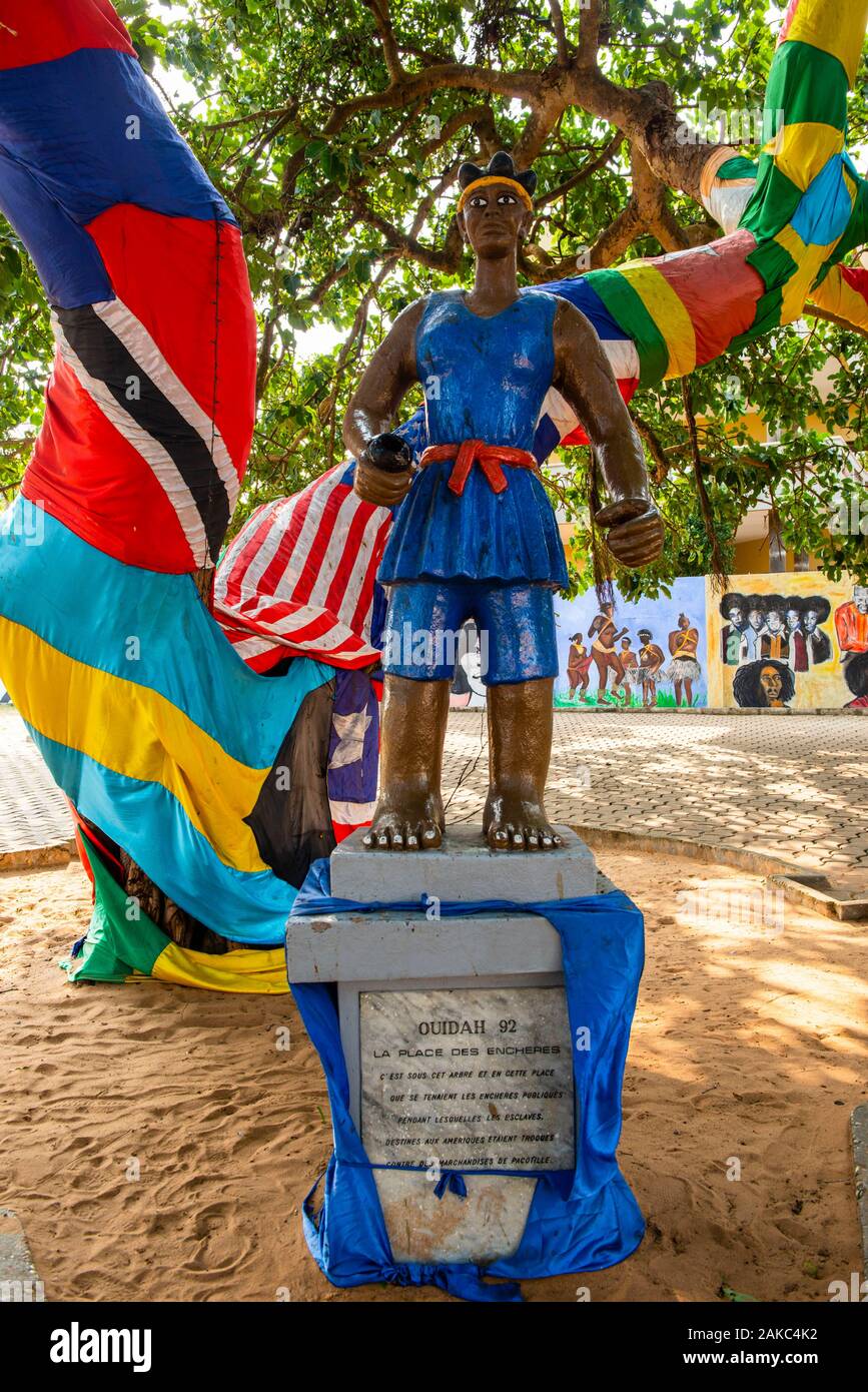 Ouidah, Benin, Gebote abgeben für Slaves Stockfoto