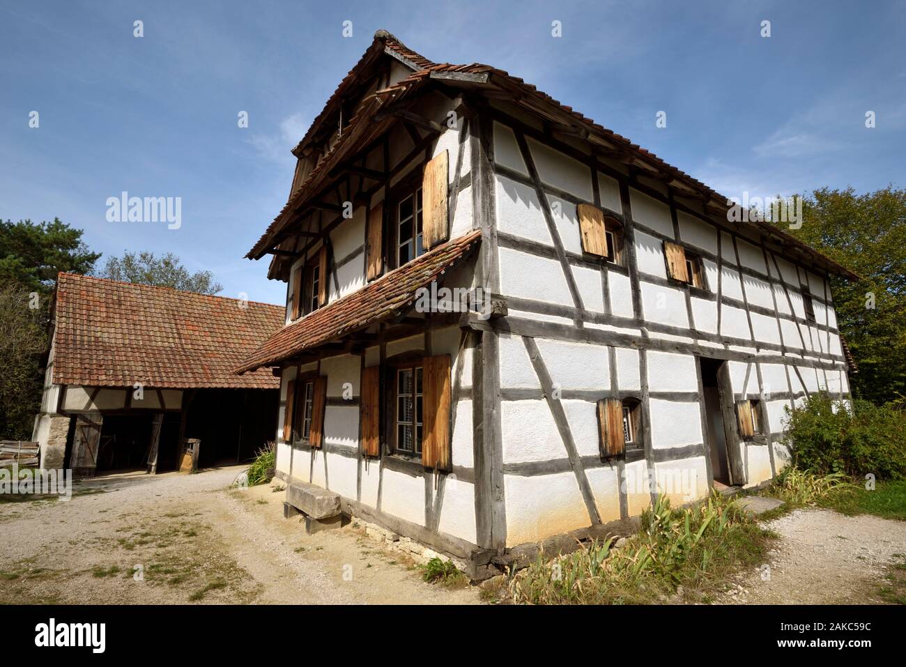 Frankreich, Franche-Comté, Besançon, Maisons Comtoises Museum, Farmen im Territoire de Belfort Stockfoto