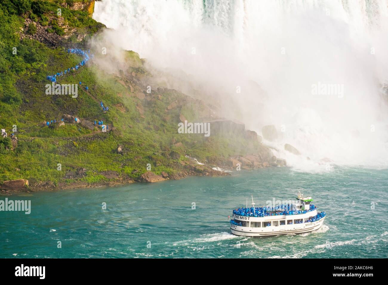Kanada, Ontario Provinz, Niagara Falls, American Falls, American Tour Boot Mädchen des Nebels Stockfoto