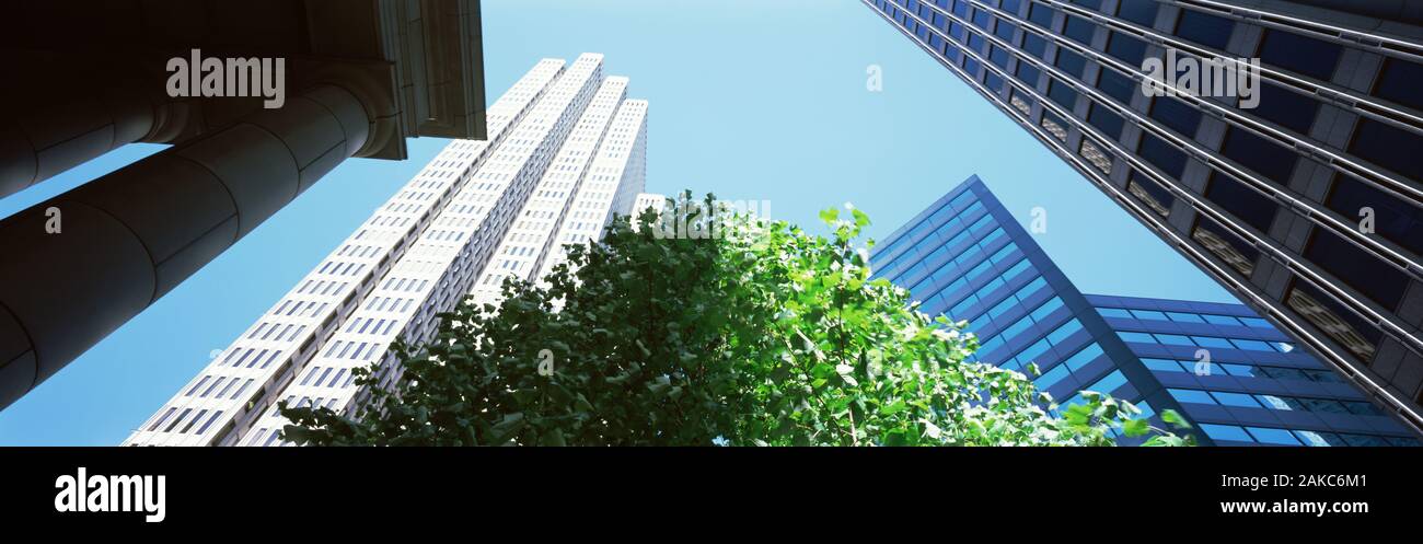 Low Angle View der Hochhäuser, San Francisco, Kalifornien, USA Stockfoto