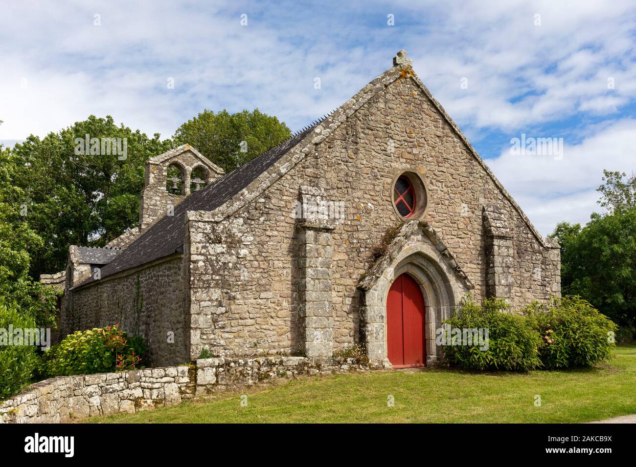 Frankreich, Morbihan, Ploemel, die Kapelle der Muttergottes von der Barmherzigkeit in einem Ort namens Le Palais entfernt und aus dem 15. Jahrhundert Stockfoto