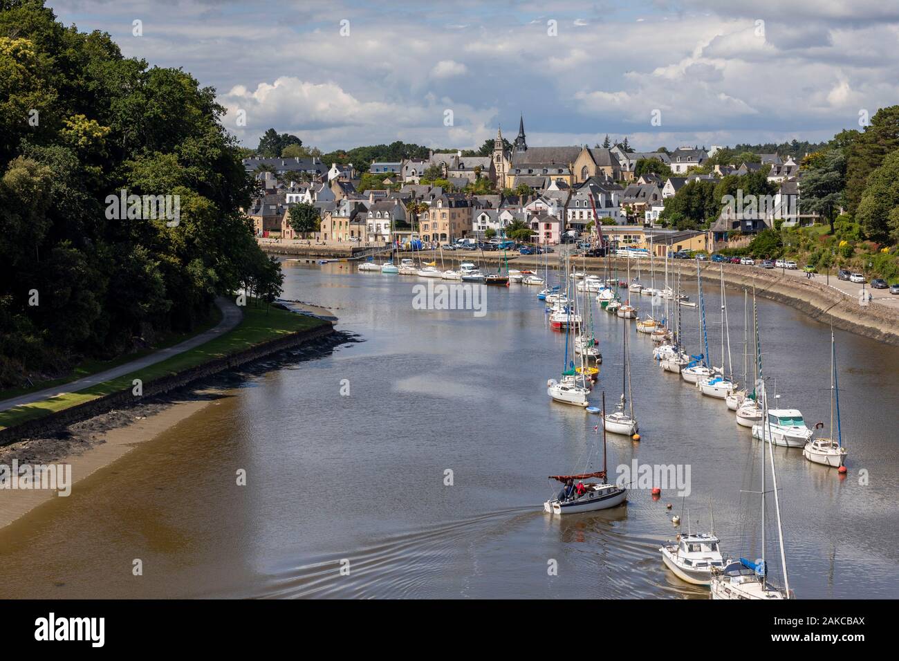 Frankreich, Morbihan, Quiberon, das alte Viertel von Port Saint-Goustan am Ufer des Flusses Auray Stockfoto
