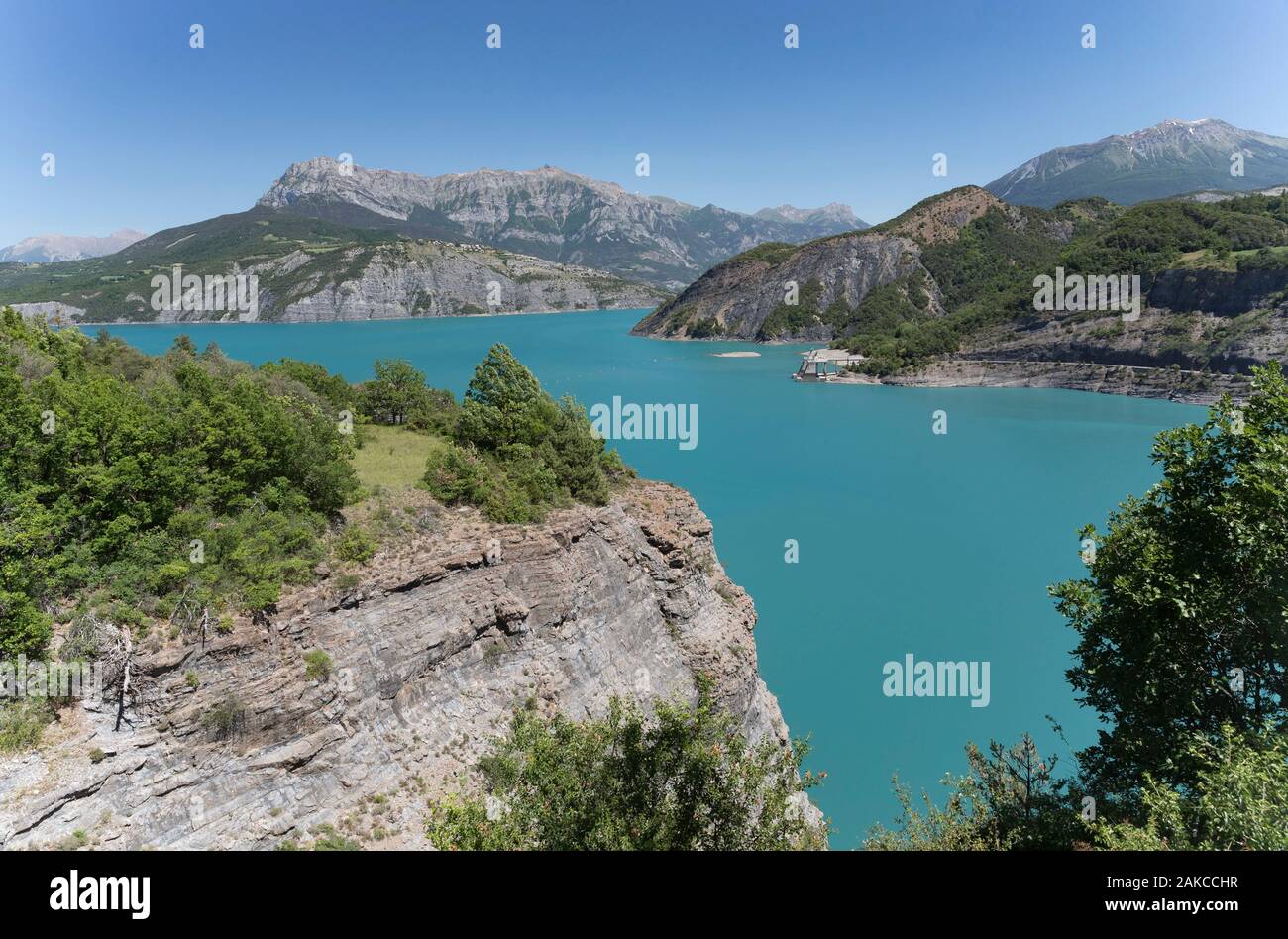 Frankreich, Hautes Alpes, Embrun, Lac de Serre-Ponçon Stockfoto