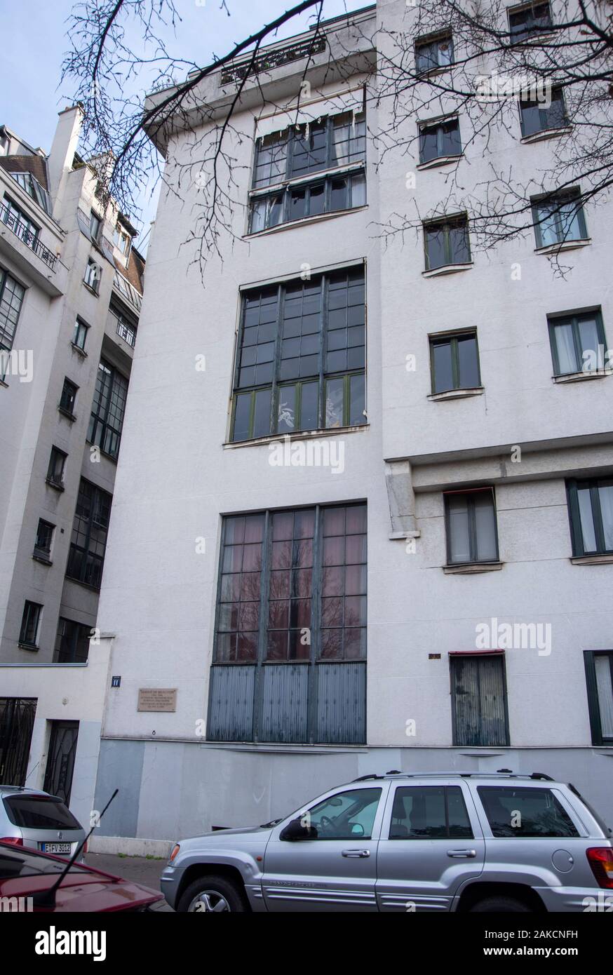 11 Rue Victor Schoelcher, Simone de Beauvoir's Apartment von 1955 bis 1986, und Lee Miller's Studio/Apartment 1930 bis 32 Stockfoto