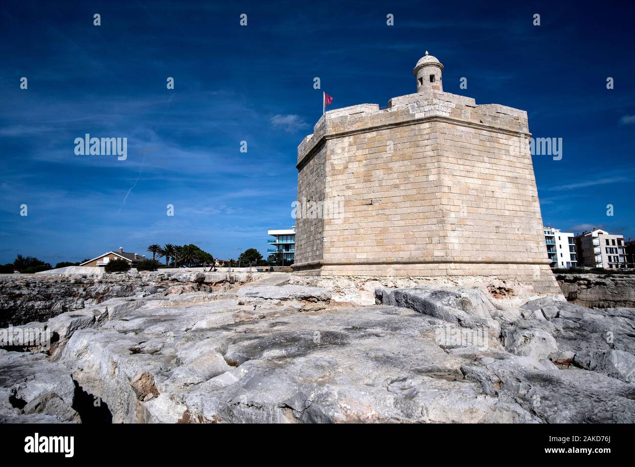 Castell de Sant Nicolau in Ciutadella, Menorca Stockfoto