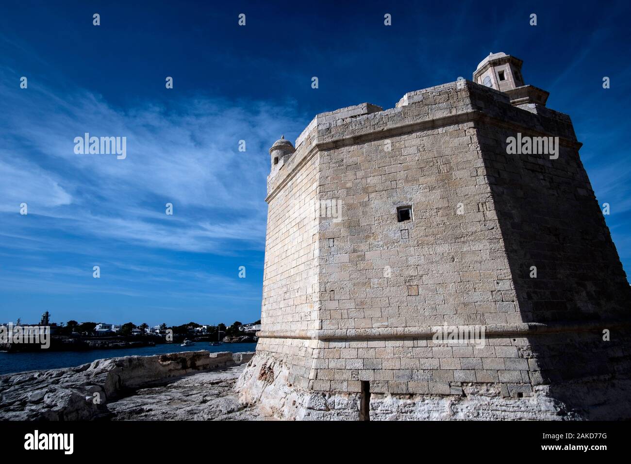 Castell de Sant Nicolau in Ciutadella, Menorca Stockfoto