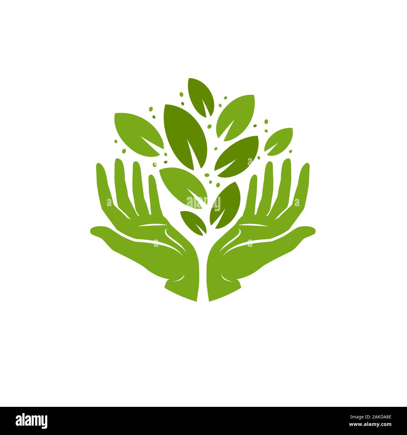 Logo „Ökologie“. Umwelt, Natur, natürliches Symbol. Vektorgrafik Stock Vektor