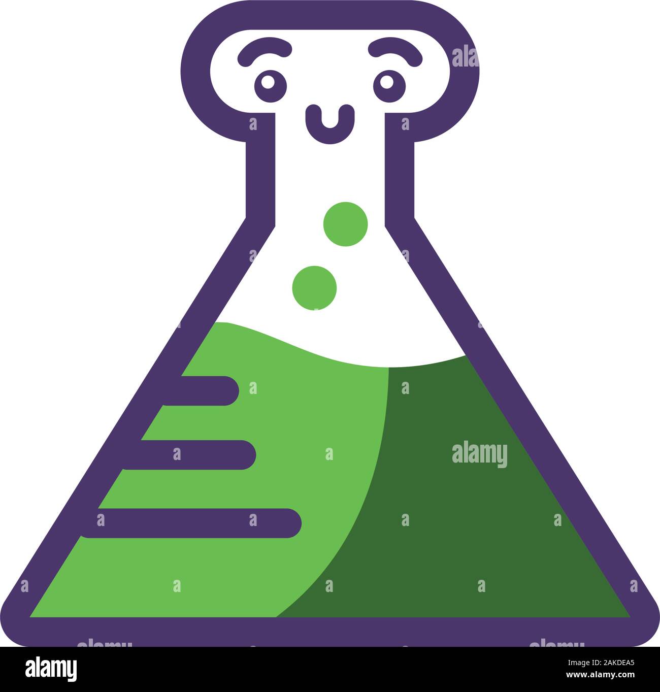 Chemie Kolben cartoon Design, Kawaii Schule Ausdruck niedlichen Charakter  lustig und emoticon Thema Vector Illustration Stock-Vektorgrafik - Alamy