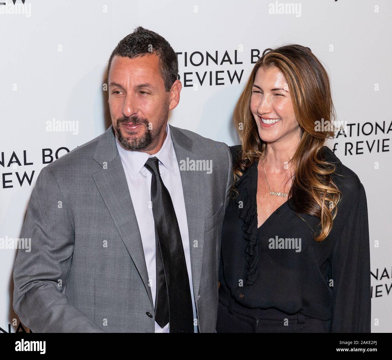 New York, NEW YORK - Januar 8, 2020: Adam Sandler und Jackie Sandler die 2020 National Board of Review Gala an Cipriani 42nd Street teilnehmen Stockfoto