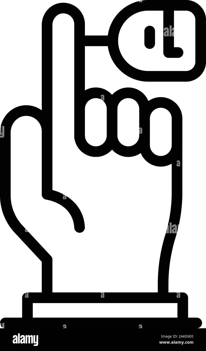 Glucometer finger Blut Symbol, outline Style Stock Vektor