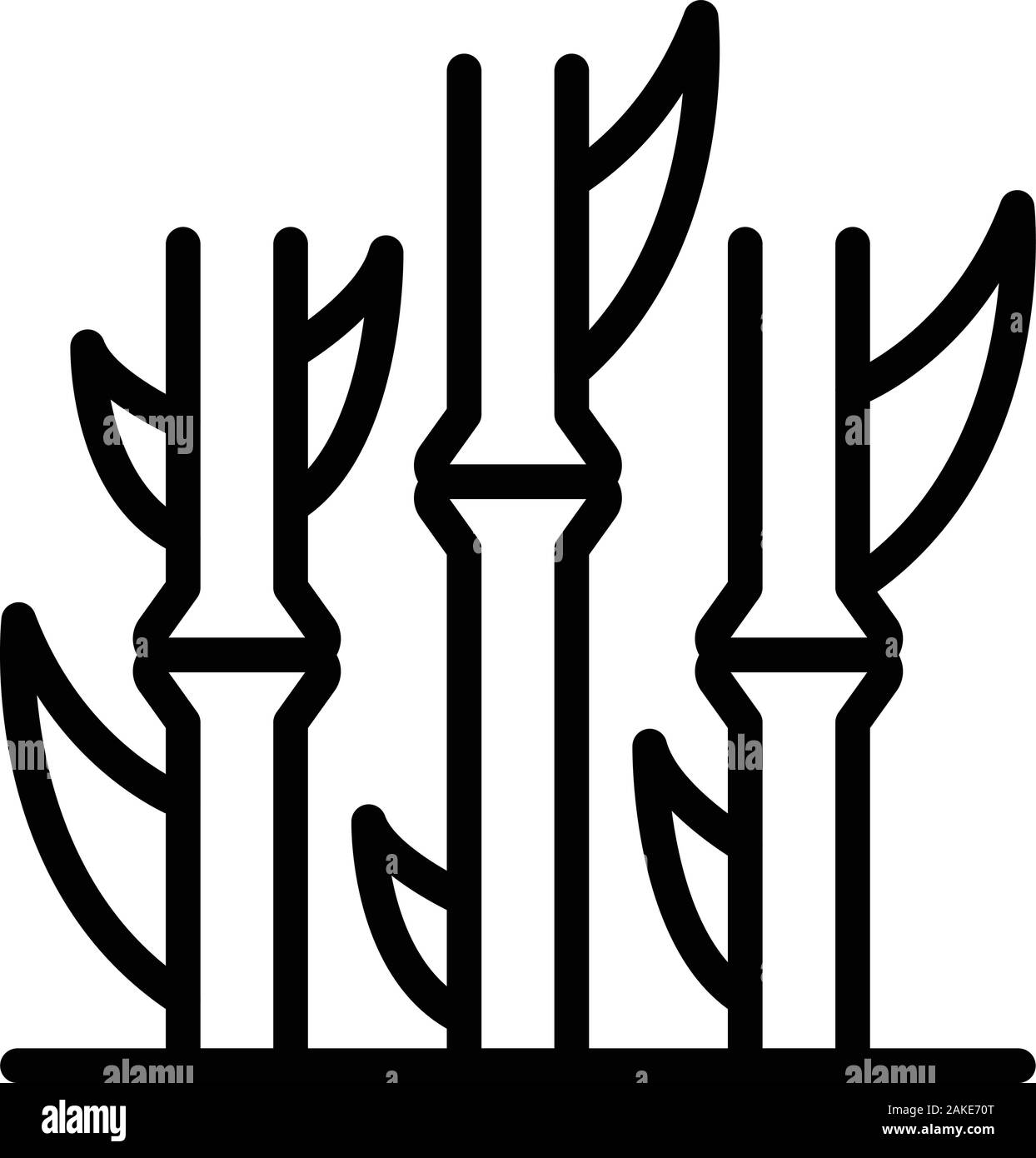 Zuckerfabrik Symbol, outline Style Stock Vektor