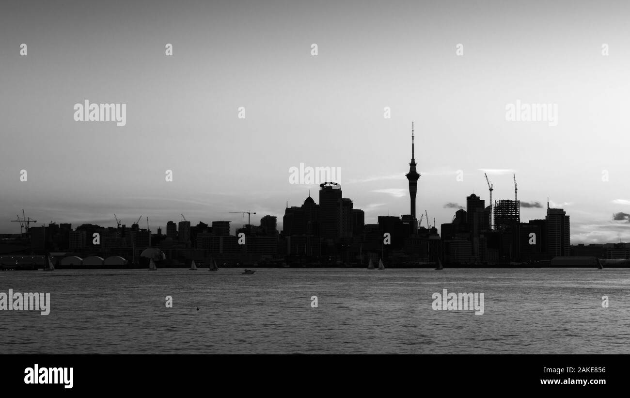 Auckland City in Film Noir Stil Stockfoto