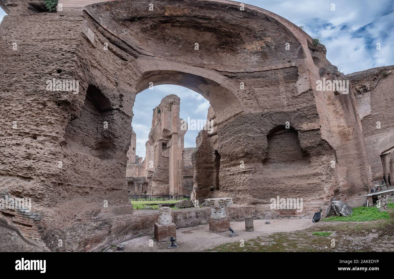 Caracalla-Thermen im antiken Rom, Italien Stockfoto
