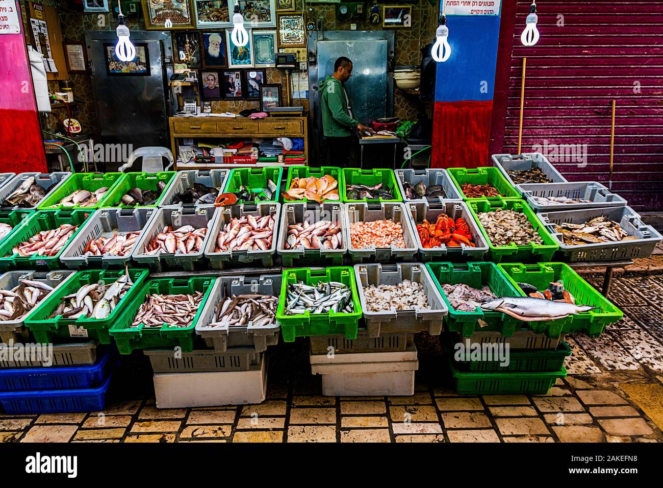 Fish Street-stand Stockfoto