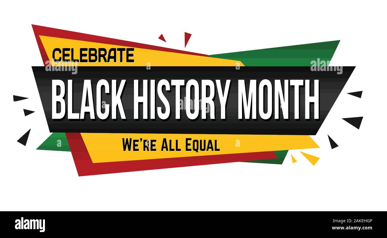 Black History Month Banner Design auf weißem Hintergrund, Vector Illustration Stock Vektor