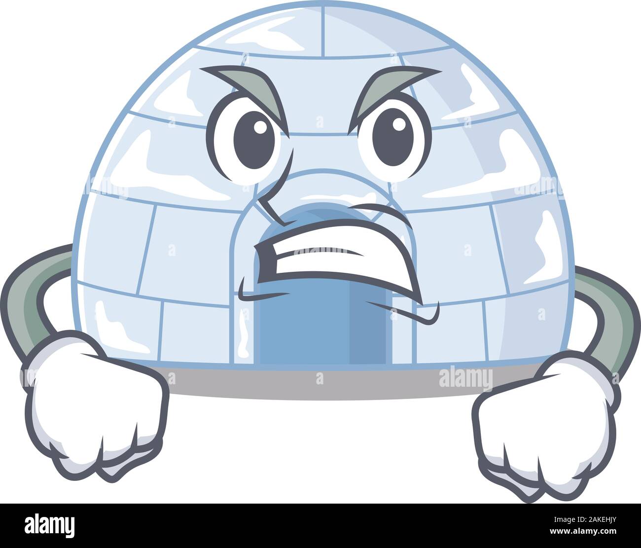 Iglu Cartoon Character Design In Wutend Das Gesicht Stock Vektorgrafik Alamy