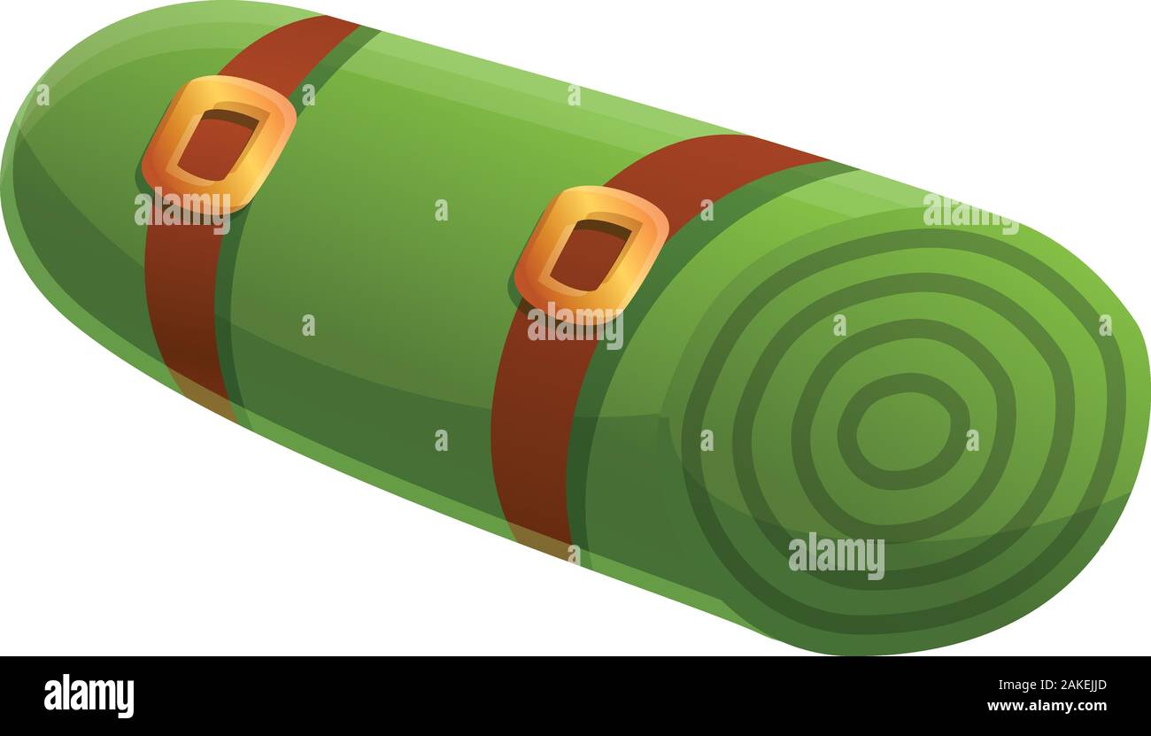 Roll Schlafsack Symbol. Cartoon von roll Schlafsack vektor Symbol für Web Design auf weißem Hintergrund Stock Vektor