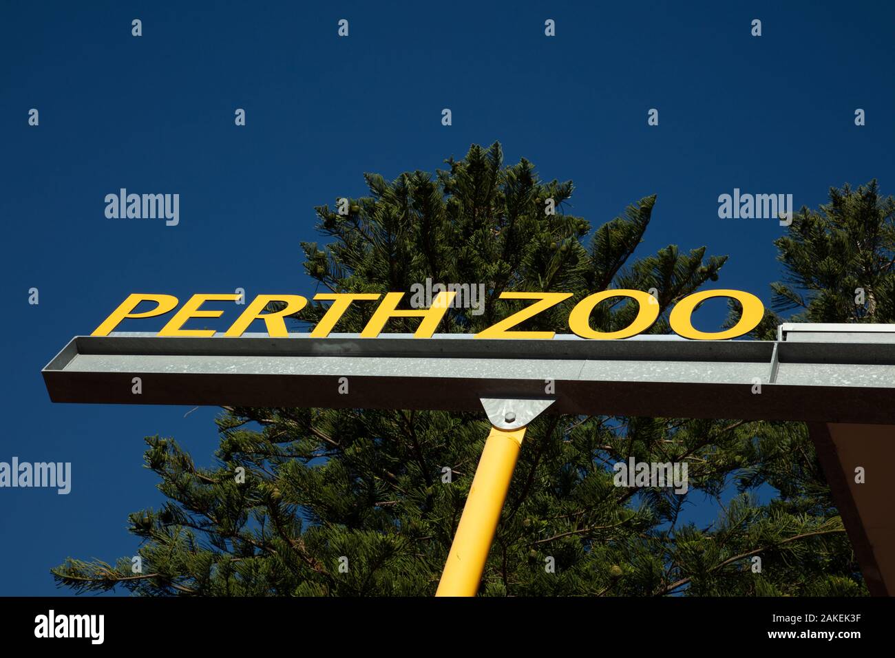 Zoo anmelden und Eingang Perth, Western Australia. Stockfoto