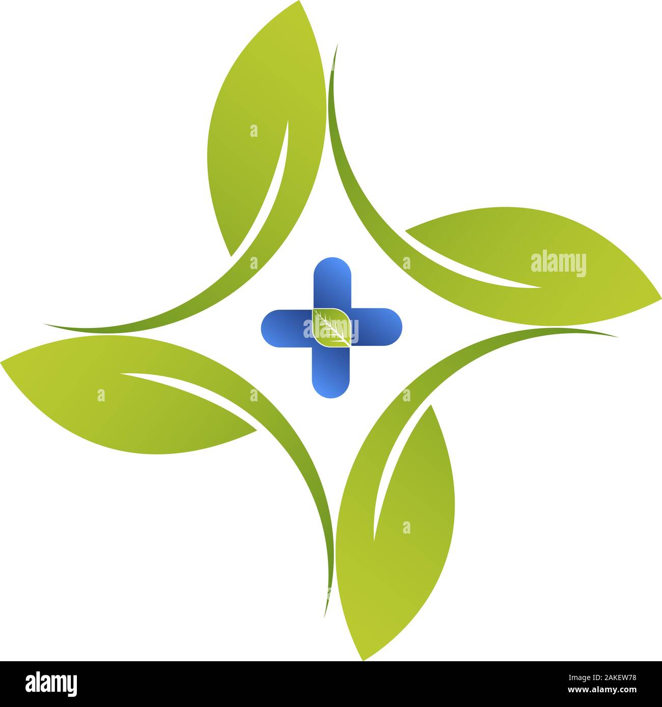 Logo für Kräutertherapie Stockfoto