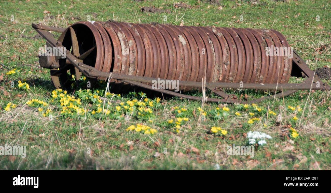 A Cambridge Roll - verrostete Anbaugeräte Stockfoto A Cambridge Roll - verrostete Anbaugeräte Stockfoto