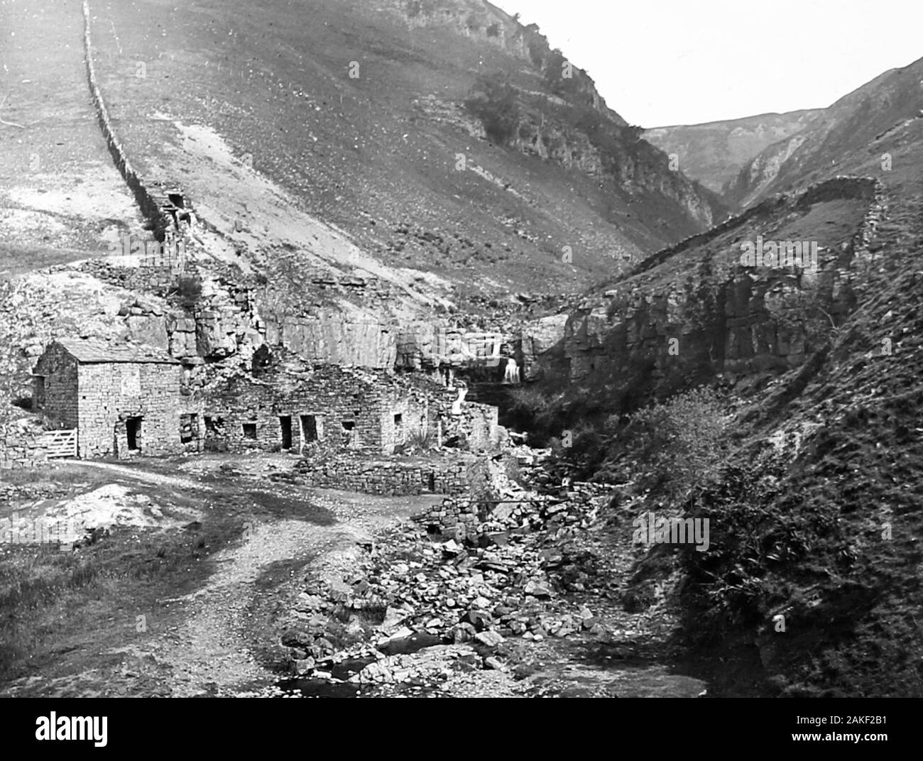 Swinnergill Swaledale, Yorkshire, in der 1940/50 s Stockfoto