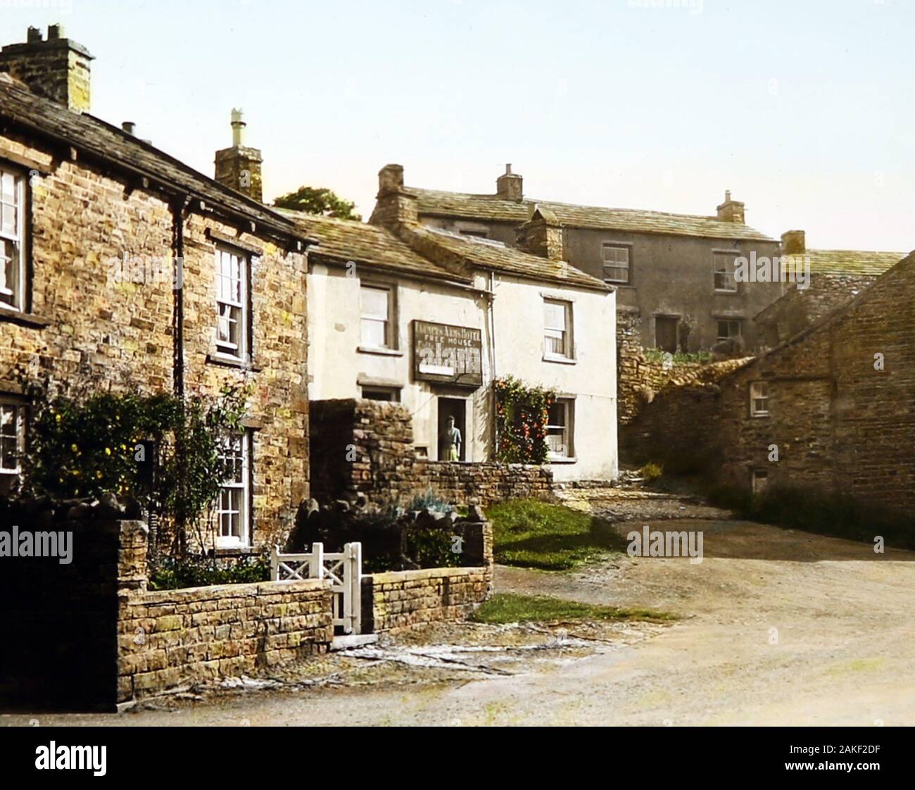 Farmers Arms, Muker, Swaledale, Yorkshire in den 1940/50 s Stockfoto