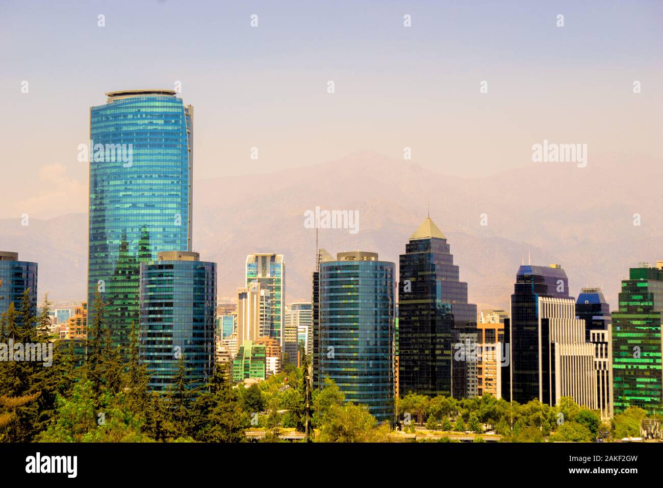 Angesichts der finanziellen Zentrum von Santiago de Chile Stockfoto