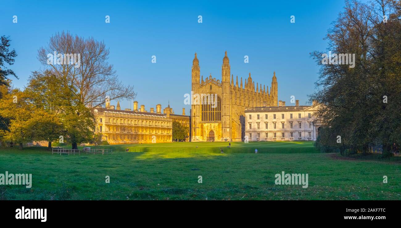 Großbritannien, England, Cambridgeshire, Cambridge, dem Rücken, King's College, King's College Chapel Stockfoto