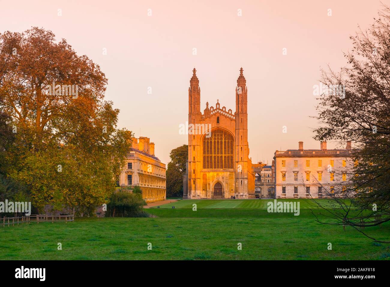 Großbritannien, England, Cambridgeshire, Cambridge, dem Rücken, King's College, King's College Chapel Stockfoto