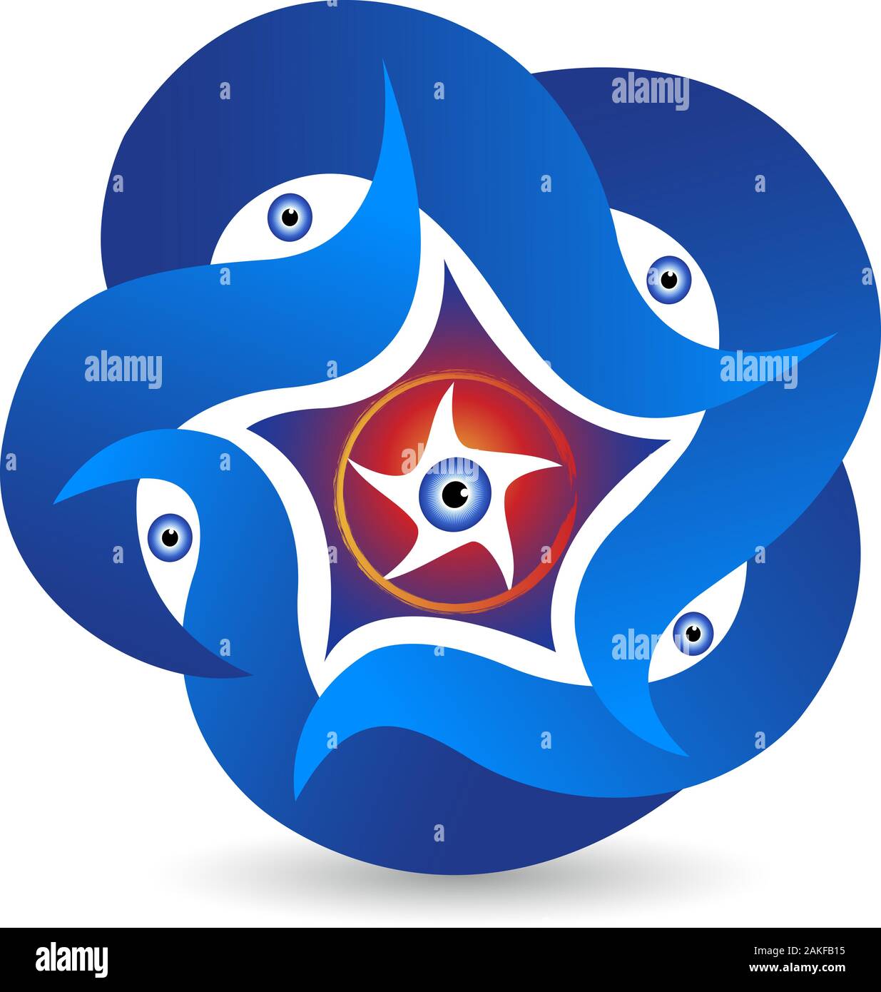 Logo mit Stern-Augen Stockfoto