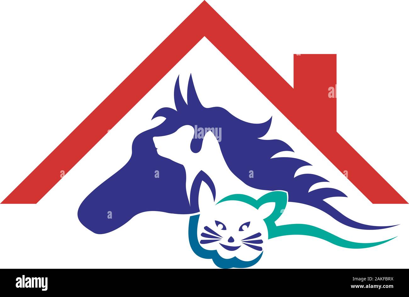 Logo für Tierpflege Stockfoto