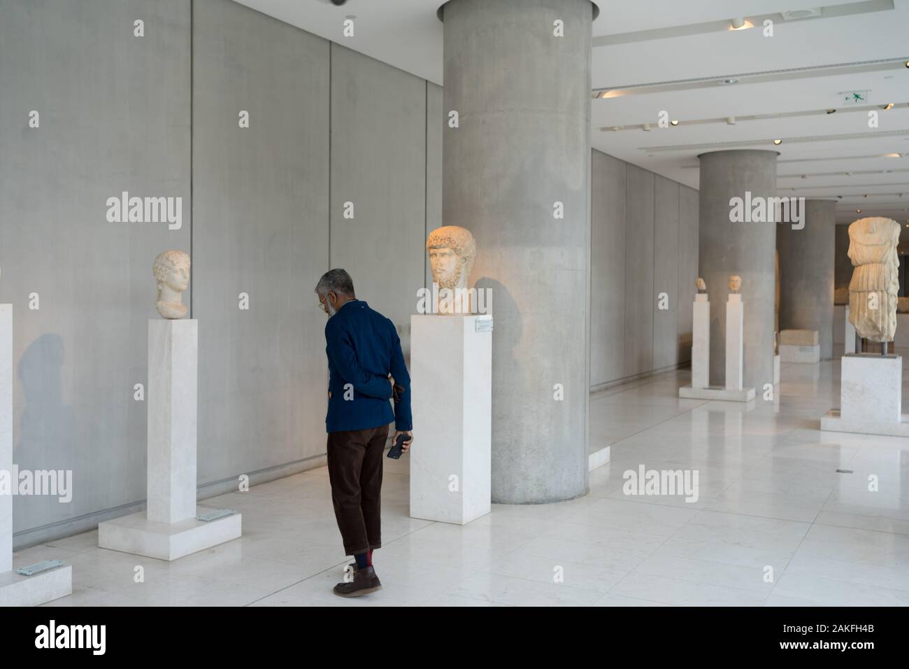 Athen, Griechenland - Dec 22, 2019: Ausstellung im Akropolis-Museum in Athen, Griechenland, Europa Stockfoto