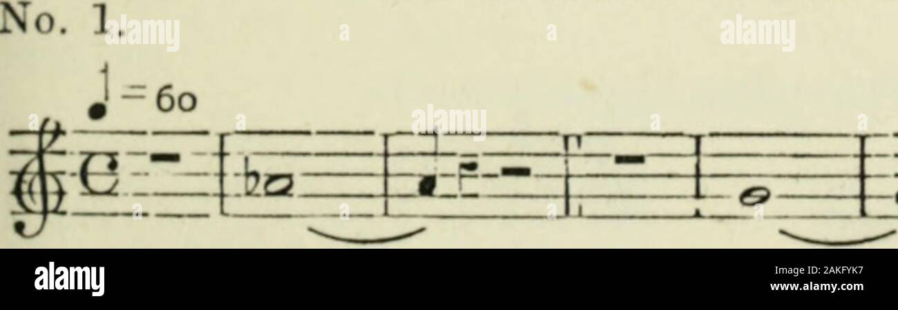 Philosophie der vocal Kultur: ein Lehrbuch der vocal Training und Vorbereitung für Song Interpretation. owel Übungen Sounds. Die Praxis der Klänge in der Spalte twoabove empfohlen, d. h.-hum, hum-EE-EE-ai, hum-ee-00 usw. sollten bedone, so dass die abschließende Vokal ist Klang der sustamedsound der Übung. Mit anderen Worten, die vorläufige soundsshould gesungen werden, so dass der Vokal Sound für die theexercise ist speziell praktiziert wird, seine volle Aufmerksamkeit erhalten zu ermöglichen. Die erste Übung in ein.Ich würde für die 00* Vokal gesungen werden wie folgt: ie^|^:^|^^^^^^|° ot W^^:^^^^^^^E Hum-EE-OO-- Stockfoto