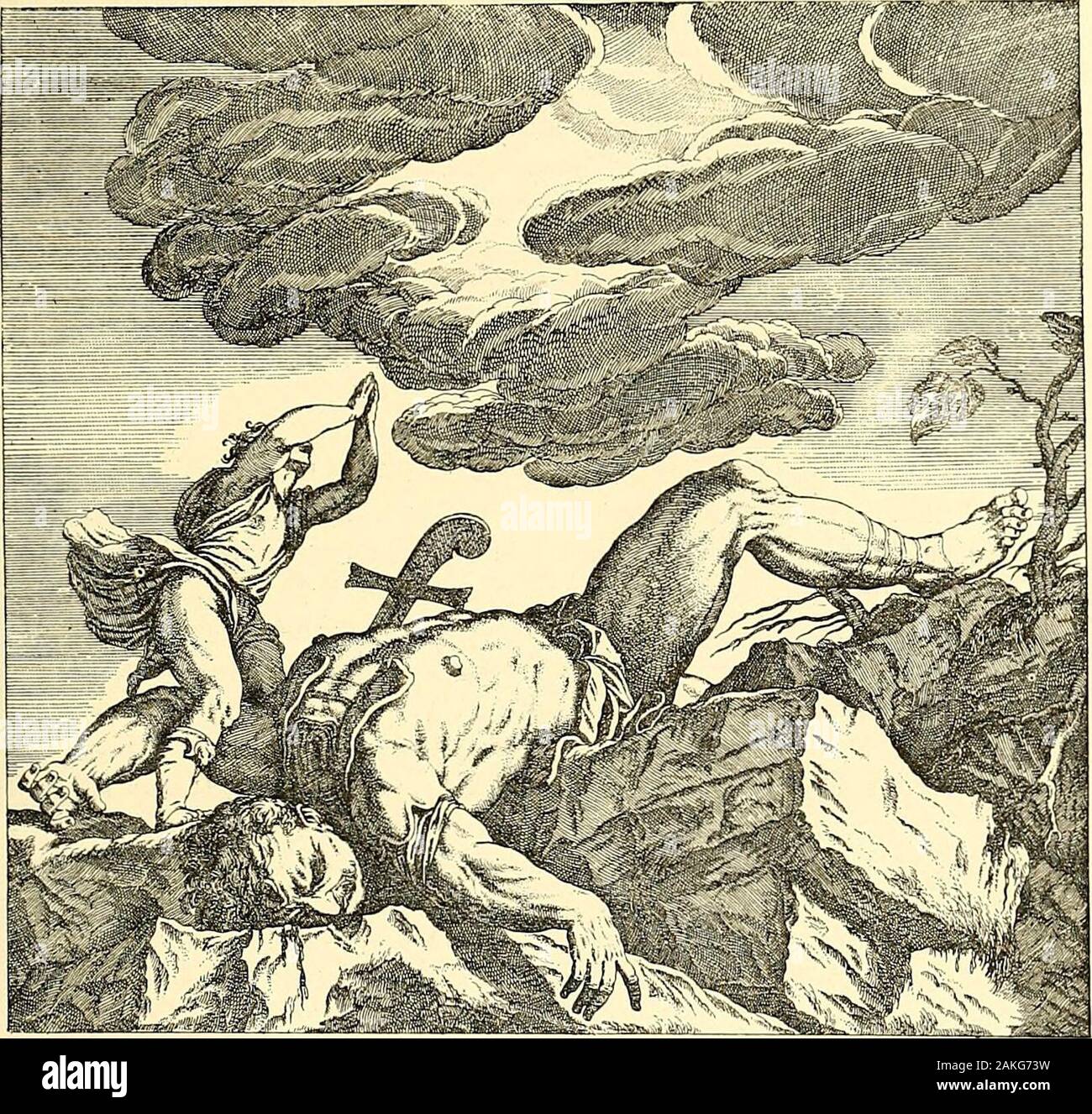 Gazette des beaux-arts. . E paraisse Mi-parti dombre et de Lumière. Le ciel bleu avec des nuagesblancs. La Tour du Milieu du Blanc de nuages, et de même toute larchitecturedu Fond, qui devient de plus en plus düstere à mesure Quelle approche des figuresdu Devant. Entre larchitecture düstere du Premier Plan et la Claire par Derrière, sind placées des Zahlen qui joignent Lune à Lautre. Ich. Conservé au Musée de la ville, salle VIIL n° 21. 2. Demeuré en place. 3. Tout le monde Sait que ce Tableau est au Louvre dans le Salon Carré. 4. La tradition Gemeinde assigne pour le Portrait de Tintoret Lhomme Stockfoto