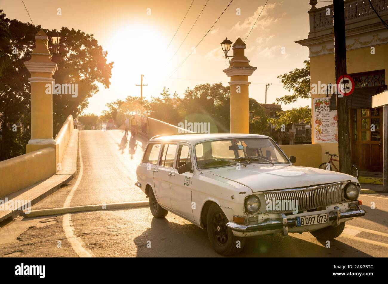 Oldtimer in Sancti Spiritus, Kuba, Lateinamerika Stockfoto