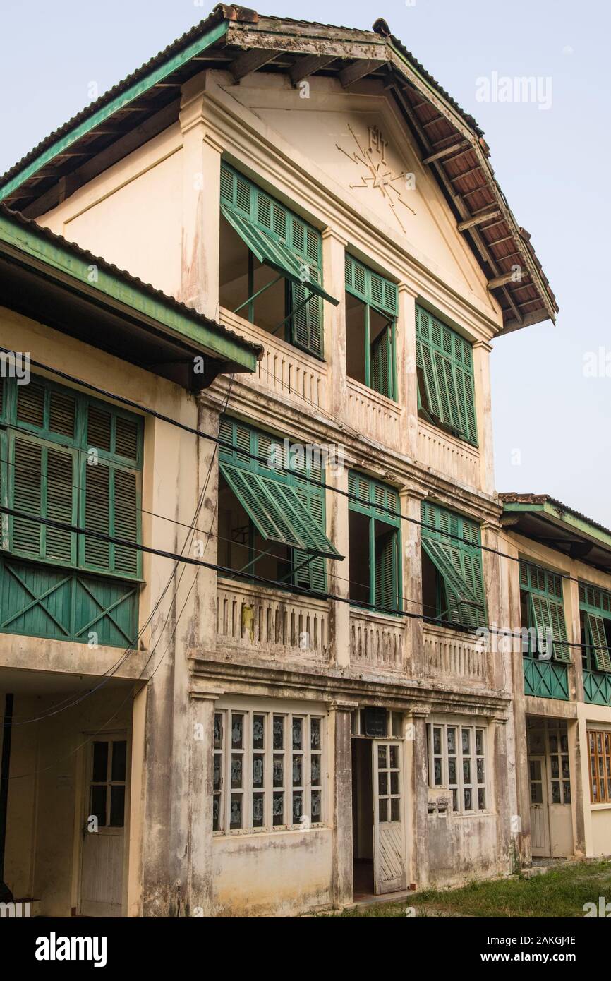 Elfenbeinküste, Grand Bassam, altes Haus im Kolonialstil Stockfoto