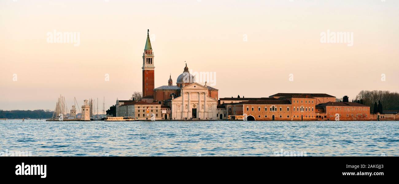 Italien, Venetien, Venedig, ein UNESCO Weltkulturerbe, venezianische Lagune (Laguna), die Insel und die Kirche San Giorgio Maggiore Stockfoto