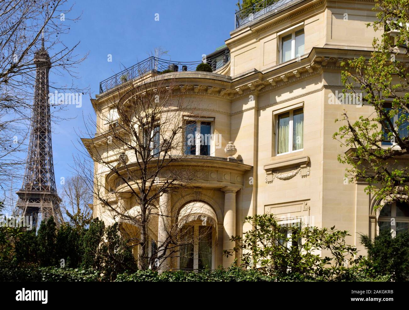 Frankreich, Paris, Pariser Residenz und den Eiffelturm. Stockfoto